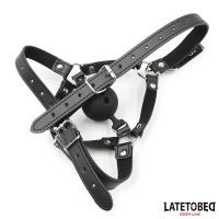 LateToBed Kopfharness mit Ballknebel und Nasenhaken, Bild 4