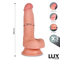 Lux Hans Triple-Density-Dildo mit Hoden 7,2"