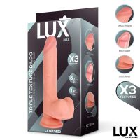 Lux Max Triple Density Dildo mit Hoden 8,2"
