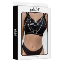 Adalet Lingerie Karina Harness-Top aus Veganleder mit Kette, One Size, Bild 4