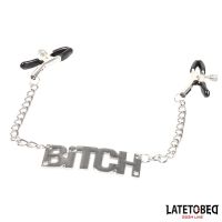 LateToBed Brustwarzenclips mit Bitch, Bild 2