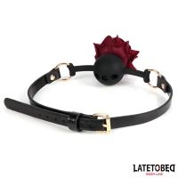 LateToBed Knebel mit goldener Metallrose, Bild 3