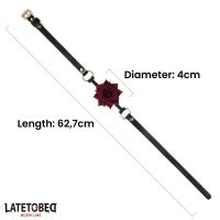 LateToBed Knebel mit goldener Metallrose, Bild 5