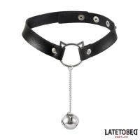 LateToBed Choker mit Katzenmützen-Reifen und Glocke, Bild 2