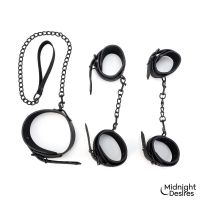 Midnight Desires Bondage-Set mit Halsband, Leine und Fesseln, Bild 3