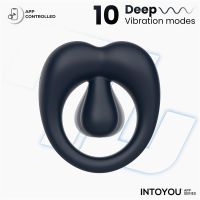 IntoYou Kenny Penisring mit Klitoris-Stimulator (Nachtblau)