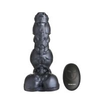 Creature Cocks Cyborg Cock stoßender und vibrierender Metall-Dildo