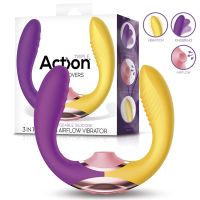 Action Two Lovers 3-in-1 Finger- und Air-Pulse-Vibrator, Bild 4