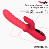 IntoYou Tingly Vibrator mit Finger, Wellenbewegung und App