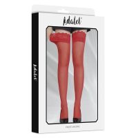 Adalet Lingerie Posy Strümpfe mit Silikonbändern, Rot, One Size, Bild 3