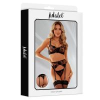 Adalet Lingerie Penelope BH- und Strapsset mit String (Schwarz), Bild 3