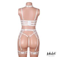 Adalet Lingerie Hyacinth BH- und Strapsset mit String (Weiß), Bild 2