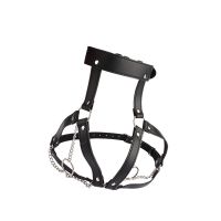 Chisa Brust-Harness mit O-Ring Ketten - Leder Fetisch Kleidung