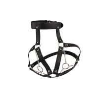 Chisa Brust-Harness mit O-Ring Ketten - Leder Fetisch Kleidung, Bild 3