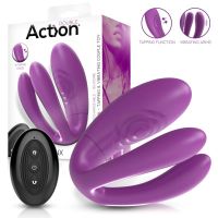 Action Twinx vibrierender und klopfender Paarvibrator mit Fernbedienung, Bild 2