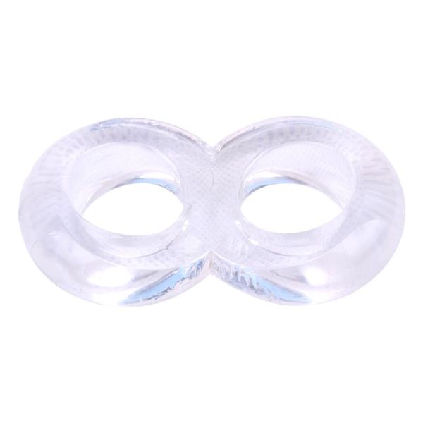 Chisa Duo Penisring mit 8 Kugeln, transparent