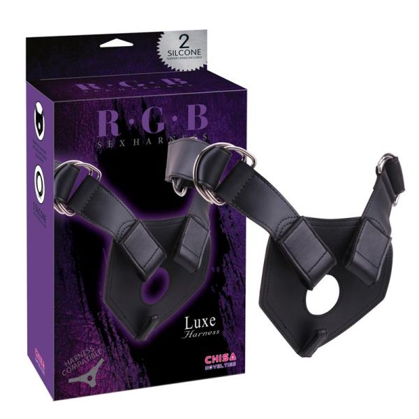 Chisa Luxe Geschirr aus Silikon (Schwarz)