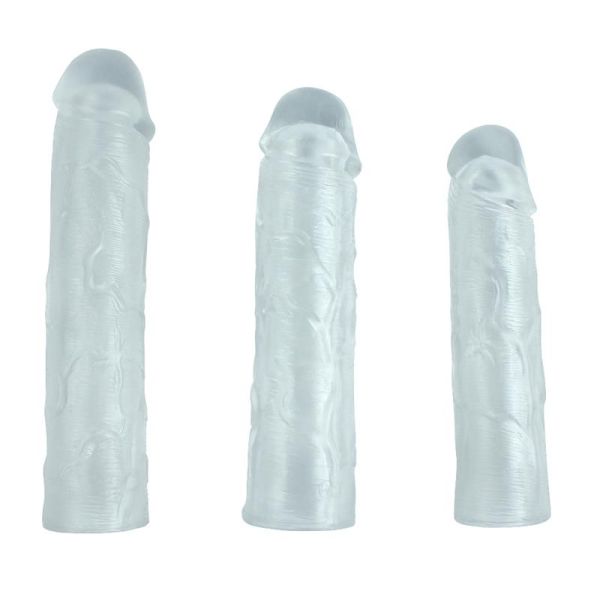 SheQu 3er-Set Penis-Sleeves Alex transparent