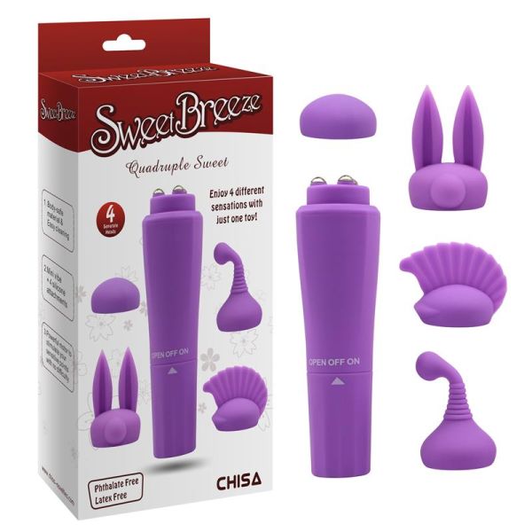Chisa Stimulator mit 4 Köpfen Sweet (lila)
