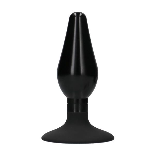 OUCH! Analplug-Set spitz mit Saugnapf, groß (Schwarz)