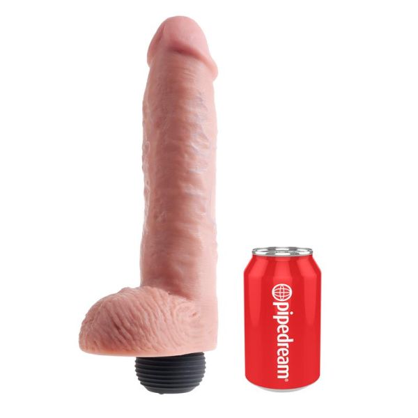 King Cock spritzender Dildo mit Hoden 11"