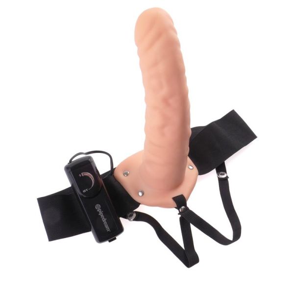 Fetish Fantasy Series Strap-on mit vibrierendem Hohldildo hautfarben