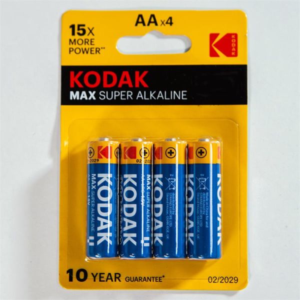 Kodak Alkaline Super Max AA LR6 Battery Blister mit 4 Stück