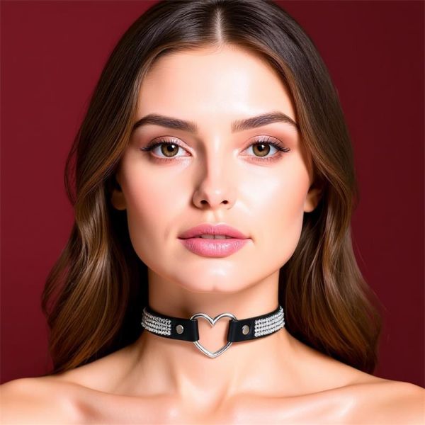 Cinderella Choker mit Herz und Strass
