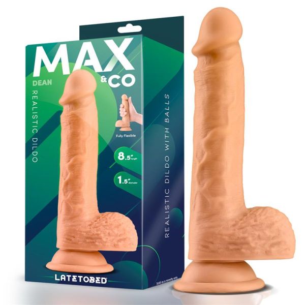Max & Co Dean realistischer Dildo mit Hoden 8,5" hautfarben