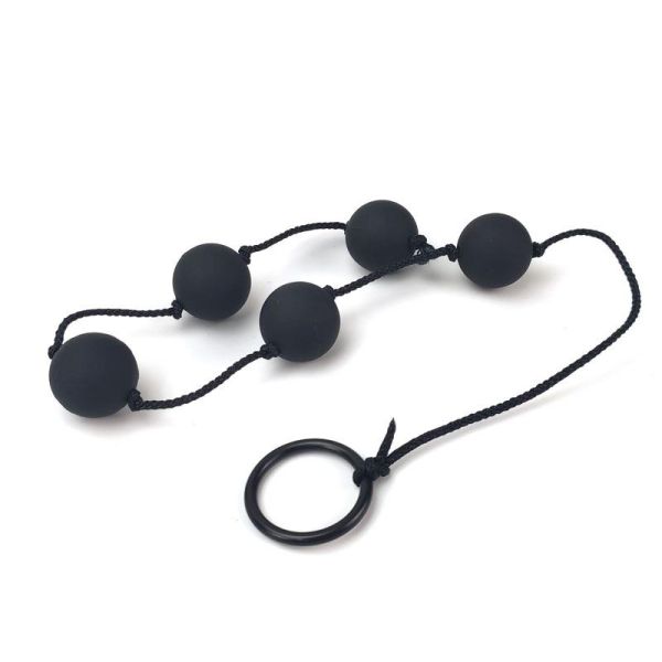 A-Gusto Analkette mit 5 Kugeln 36 cm (Schwarz)