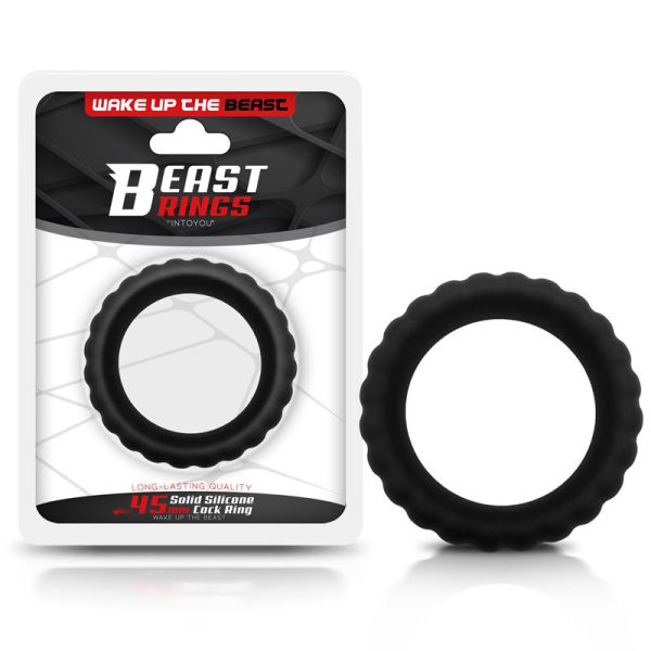 Beast Rings massiver Silikon-Penisring mit Struktur 4,5 cm