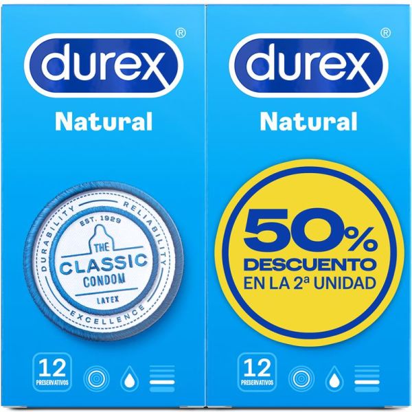 Durex Kondome Natural Doppelpack 2 x 12 Stück