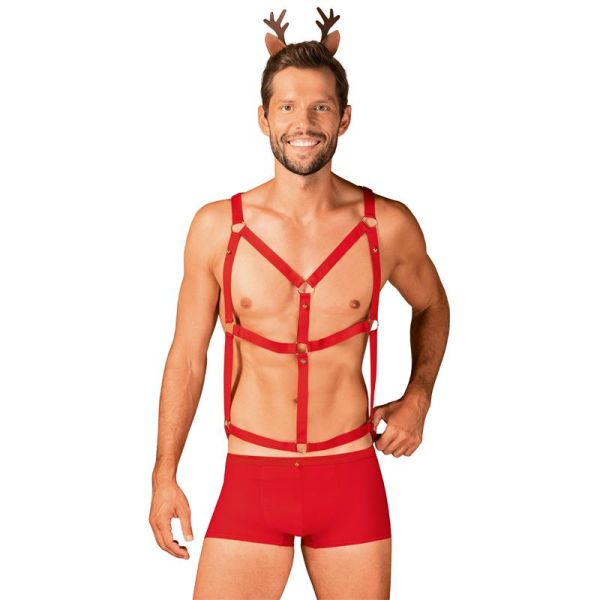 Obsessive Mr Reindy Set mit Shorts, Harness und Haarreif