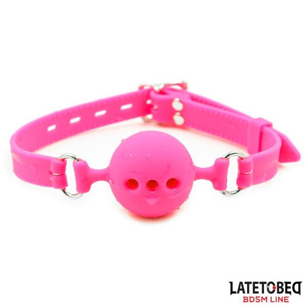 LateToBed atmungsaktiver Silikon-Ballknebel M - 4,5 cm