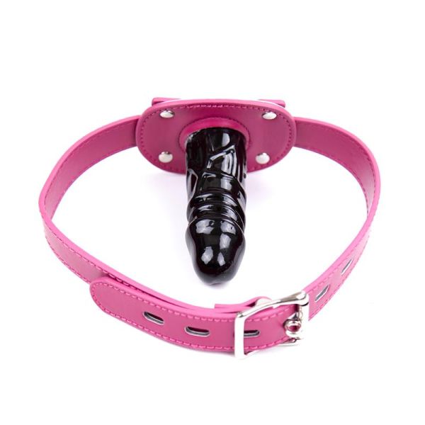 LateToBed verstellbarer Dildoknebel 46-58 cm, Dildo 10 cm