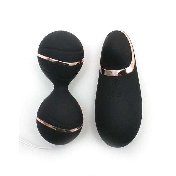 Rimba Ibiza Set vibrierende Kegelkugeln (Schwarz)