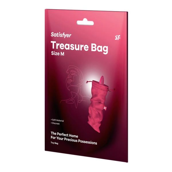 Satisfyer Treasure Bag Aufbewahrungstasche für Toys, Größe M (Rot)