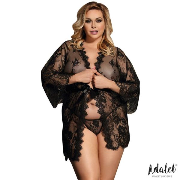 Adalet Lingerie Sora Morgenmantel mit langen Ärmeln Größe 44-46