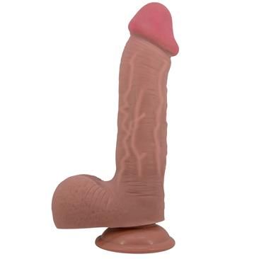 Pretty Love fester Dildo mit verschiebbarer Haut 9,2" hautfarben