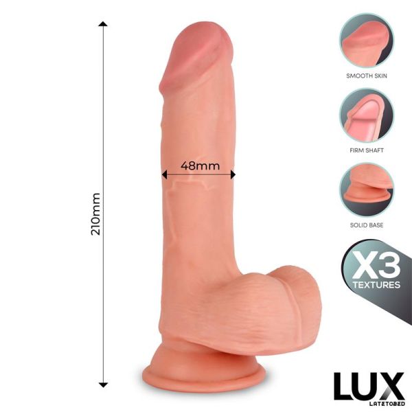 Lux Max Triple Density Dildo mit Hoden 8,2"
