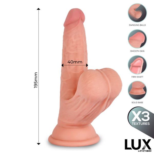 Lux Lars Triple Density Dildo mit schwingenden Hoden