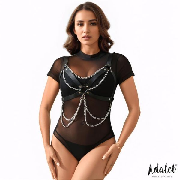 Adalet Lingerie Noelle Brustharness mit Kette, One Size