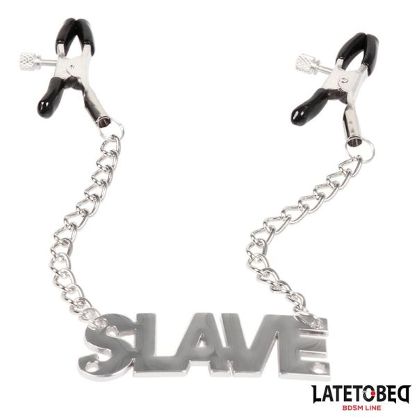 LateToBed Nippelklemmen mit Slave-Anhänger