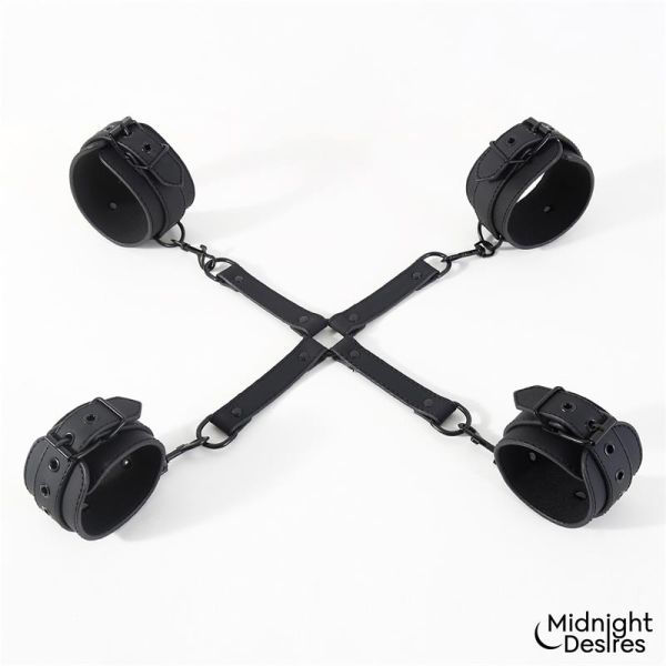 Midnight Desires Hogtie mit Querstange, Hand- und Fußfesseln