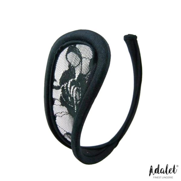 Adalet Lingerie Bella C-String Schwarz, One Size
