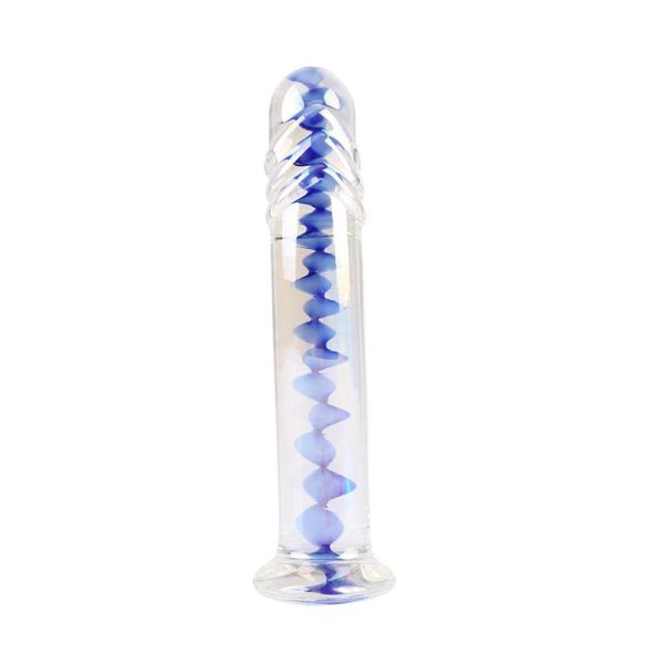 Chisa Anal Swirl Glasdildo mit Spirale 6,7"