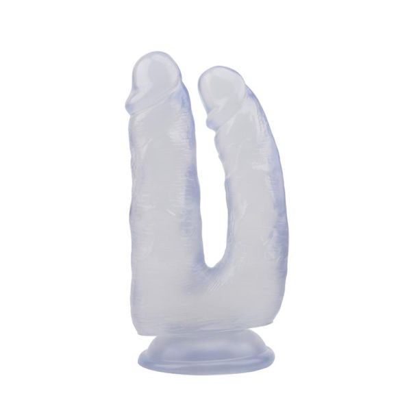 Chisa doppelseitiger Dildo 6,3 Zoll - 18cm transparent